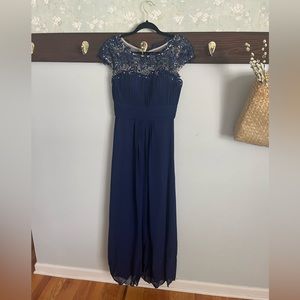 Dark blue lace dress